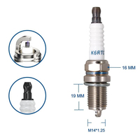 Produit Attrayant Bougie d'Allumage K6RTC pour SAIC ROEWE 350 1.5L MG3 MG5 Pièce Auto Moteur