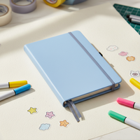Carnet de notes professionnel écologique A6 avec couverture en tissu rigide, ligné, pour les réunions de bureau, les cadeaux scolaires