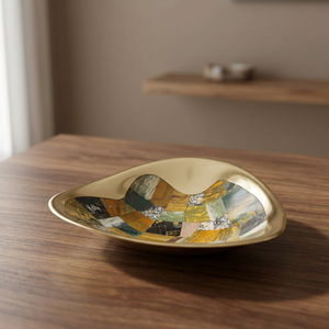 Bol en métal luxueux fait main, écologique et durable, finition dorée polie, style glamour, vaisselle décorative de mariage, centre de table 2kg - Product Image 4