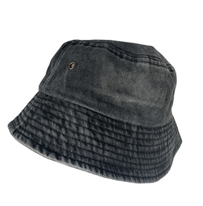 Fashion New Denim Summer Bucket Hat Women Fashion Washed <b>Sunscreen</b> Solid Color Bucket Hat - Product Image 4
