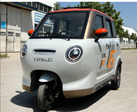 Tricycle électrique fermé, large champ de vision, accélérateur à poignée rotative, batterie lithium haute capacité, moteur puissant.