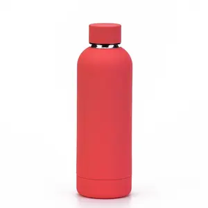 Вакуумные изолированные бутылки с логотипом на заказ, с двойными стенками, с маленьким горлышком, 500 мл, бутылка для воды из нержавеющей стали с маленьким горлышком
