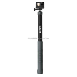 Palo de Selfie Monopié Extensible de Fibra de Carbono de 3 Metros TELESIN con Tornillo de 1/4 para Cámaras GoPro, Insta360, Osmo Action, <span class=keywords><strong>DJI</strong></span> Action - Product Image 1