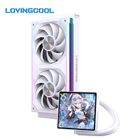 Refroidisseur liquide AIO LOVINGCOOL le plus populaire, silencieux, avec écran LCD de 4 pouces, 240 mm, 360 mm, roulement en céramique pour boîtier de PC de bureau