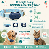 Mini Rastreador GPS Recargable para Gatos, Collar con Posicionamiento en Tiempo Real, Rastreador Portátil Antipérdida