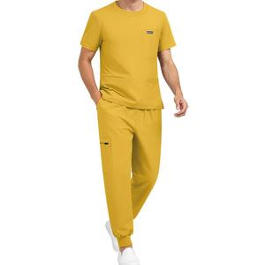 New <b>Scrubs</b> Set Medical Uniforms Stretch <b>Scrub</b> Tops With Pocket Pants Nurse Uniform Doctor Surgical Beauty <b>Salon</b> Workwear - Product Image 5