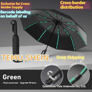 Temu Exclusieve Draagbare Ringgreep Zonnige Paraplu 70% Uit Winddicht Regendicht En Zonwerend Modern Design - Product Image 6