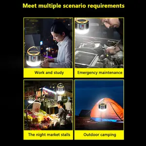 Rechargeable Camp Tent Lamp Outdoor Hang Emergency LED Lighting Camping Solar Waterproof IP44 Camping Light