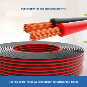 Dây điện gia dụng 2 lõi 0.5 ~ 2.5 phẳng tiêu chuẩn quốc gia đồng nguyên chất RVB đỏ đen song song Cáp cách điện PVC mắc kẹt - Product Image 2