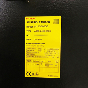 BiI 15/8000-B AC Spindle Motor A06B-2498-B103 for PLC <strong>Programming</strong> and Industrial Control by Fanuc - Product Image 2