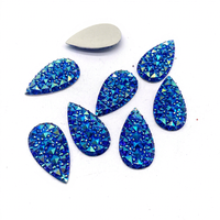 Accessoires de robe de carnaval, pierres en résine 16*30 en forme de goutte d'eau, bleu royal, rouge, jaune, à coudre, à dos plat, 10 facettes, strass de marque Fuban