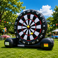 Jeu de fléchettes gonflable en PVC commercial pour extérieur certifié CE, souffleur de marque Biggors, configuration facile, adultes, enfants, 3m, 6 personnes