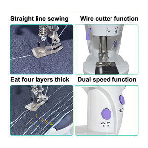 Mini machine à coudre domestique, équipement électrique automatique à points droits, machine à matelasser légère <span class=keywords><strong>pour</strong></span> débutant - Product Image 6