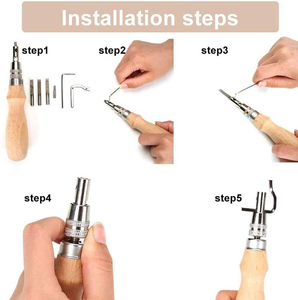 RTS L-010 148 Pcs Leather <strong>Tools</strong> <strong>Kit</strong> Leather Craft <strong>Sewing</strong> Stitching Punch DIY Leather <strong>Tool</strong> - Product Image 3