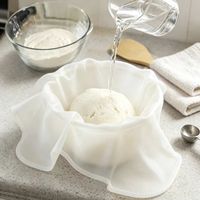 Lot de 6 Toiles de Coton Non Blanchies 20 x 20 Pouces, Tissu Réutilisable Ourlé pour Cuisson, Pressage de Jus et Fabrication de Fromage