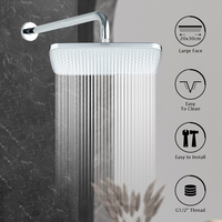 Vente en gros Kit de robinets de pommeau de douche pluie pour salle de bain Ensemble de colonne de douche pluie murale en acier inoxydable chromé