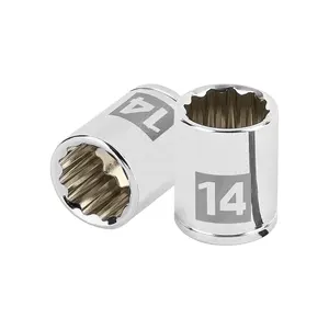 BOX 6 Douille 14 mm, 12 points, entraînement 1/4 po, TRUPER - Product Image 1