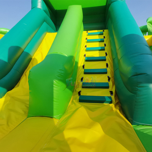 Outdoor kids party bounce house with slide parc gonflable commercial jungle <b>inflatable</b> bouncy castle combo - Product Image 6