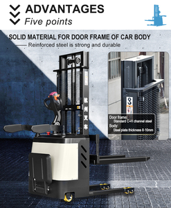 Hangcha 24V/106Ah batteria al litio 2000kg <span class=keywords><strong>Stacker</strong></span> sollevatore completamente automatico piedi elettrico Pallet carrelli elevatori - Product Image 3