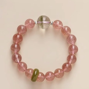 Bracelet en améthyste naturelle et or rose, perles de 10 mm, style bureau/carrière pour femmes et hommes. Bijoux de protection et de guérison pour soulager l'anxiété - Product Image 3