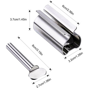 Logo personalizzato semplice in acciaio inox metallo nuovo Design rotolamento dentifricio dispenser <span class=keywords><strong>tubo</strong></span> spremitore rullo <span class=keywords><strong>chiave</strong></span> - Product Image 2