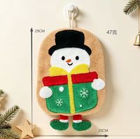 Serviette de toilette portable créative et mignonne en forme de bonhomme de neige, de haute qualité, pour cuisine et toilettes, vente en gros, cadeaux de Noël