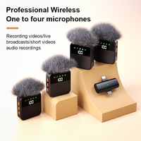 4 microphones cravate sans fil pour iPhone, téléphone Android, tablette, ordinateur – Mini microphone professionnel pour l'enregistrement vidéo et les vlogs