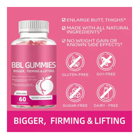 Gummies OEM 6000mg BBL et Maca pour l'amélioration des fesses - Complément Advanced Curve Plus pour le remodelage féminin - Entièrement naturel