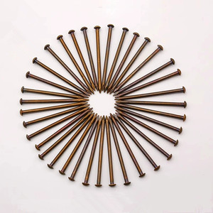 Antique <b>Brass</b> Bronze Golden Diameter 1.2mm 1.5mm 2mm 2.8mm Pure Copper Small Mini Round Head <b>Nail</b> Tack 1.5*25mm 2.8*25mm - Product Image 1