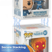 Boîte de protection rigide magnétique empilable en acrylique transparente de 4 pouces pour figurines Funko Pop et objets de collection en vinyle