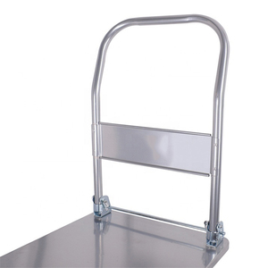 Chariots à plate-forme pliante de capacité de charge de 300kg de camion de main en plastique d'acier inoxydable de haute qualité pour la vente d'utilisation d'entrepôt - Product Image 3