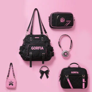 GORFIA Y2K Style Bag Collection Mochilas Tote Bags Crossbody Bags Black Pink Color Block Design Ideal para Harajuku Fashion Fans - Product Image 1