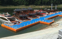 Plateforme flottante en plastique HDPE Botai, pièce de rechange pour ponton 500x500x400mm, protection UV, étanche, stable et durable pour parc aquatique et jet ski