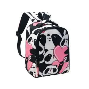 กระเป๋าเป้สะพายหลังสำหรับเด็กผู้หญิง,กระเป๋านักเรียนกันน้ำได้กระเป๋าเป้ลายแพนด้าสำหรับเด็กเล็กและเด็ก
