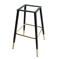 Chaise à dossier haut de style nordique, luxe léger, avec base en fer et acier inoxydable, design post-moderne minimaliste, inspirée du vintage, tabouret de bar créatif