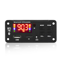 Module audio Bluetooth 5.3 sans fil DIY 12V MP3 WMA WAV Décodeur Carte USB TF Radio FM Mains libres Enregistreur vocal numérique Voitures