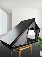 Tenda Atap Mobil Segitiga Aluminium Satu Kamar Tidur Kamuflase Lapis Ganda Oxford Anti Air Empat Musim SMS, Pemasangan Cepat Otomatis untuk Berkemah