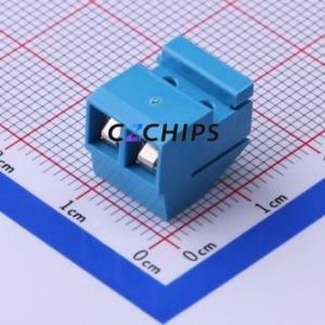 KF332K-5.0-2P <b>Screw</b> Terminal <b>Block</b> P=5mm Connector ( Construction: 1x2P )( Pitch: 5mm )( Color: Blue )( Total PIN Count: 2P ) - Product Image 2