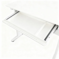 Bureau mince d'ordinateur de bureau à domicile de conception moderne en plastique écologique durable à haute compatibilité avec 1 tiroir