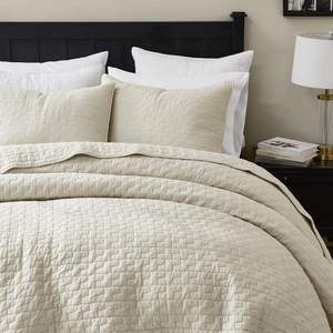 Copriletto in cotone Beige Super morbido copriletto da ragazza copriletto in cotone di alta qualità per tutta la stagione - Product Image 1