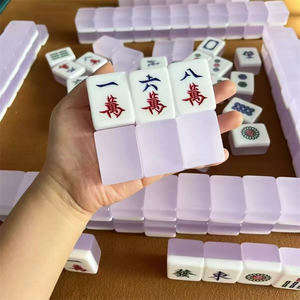 Haut niveau d'apparence maison roulé à la main Mahjong marque gelée violet haut de gamme cristal mignon acrylique Hong Kong Mahjong taille moyenne - Product Image 4