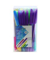 SHIRLEYYA école utiliser stylo à bille en plastique 0.7mm écriture lisse Logo personnalisé stylo à bille multi couleur bureau vente chaude bleu 0.7 Mm
