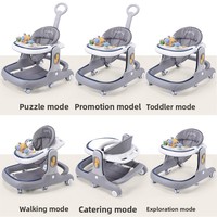 Marche-bébé pour bébés de 6 à 18 mois, en plastique, capacité de charge de 10 kg, empêche les jambes en O, prévention des retournements latéraux, réglable, multifonctionnel, pour garçons et filles