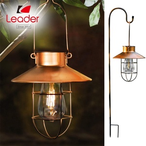 Linterna de luces <span class=keywords><strong>solares</strong></span> colgantes con 1 gancho de pastor, linterna impermeable Solar de Metal para jardín de camino al aire libre - Product Image 1