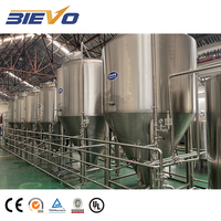 Équipement Commercial de Brassage de Bière : Système de Fermentation avec Cuve de Mouture 5000L en Acier Inoxydable, Pompe et Contrôle PLC