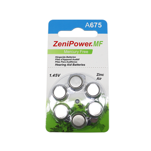 แบตเตอรี่เครื่องช่วยฟัง 1.45V แพ็ค 6 ก้อน (A13/A312/A675/A10) อุปกรณ์เสริมสำหรับเครื่องช่วยฟัง - แบตเตอรี่ซิงค์แอร์ใช้งานได้ยาวนาน เหมาะสำหรับเครื่องช่วยฟังแบบ BTE/IIC/CIC - Product Image 3