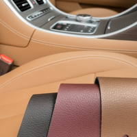 Lot de cuir PU texturé HUAPAI 134 pour sièges de voiture, imperméable, résistant à l'abrasion, avec support en microfibre - Assurant une approvisionnement suffisant