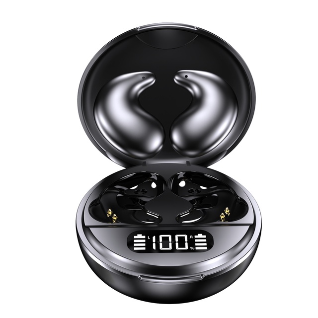 Invisible Sleep Wireless Earbuds LED Screen Long Playtime IPX5 Waterproof BT V5.3 Non-Noise Cancelling TWS Earphones Headphones