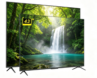 Téléviseur LED intelligent Android 4K sans cadre de 65 pouces pour hôtel, maison ou bureau