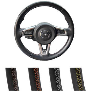 Cubierta de volante de coche de fibra de carbono y microfibra para <span class=keywords><strong>Mazda</strong></span> 2016 <span class=keywords><strong>MX5</strong></span> 2017 2018 2019 <span class=keywords><strong>2020</strong></span> - Product Image 2